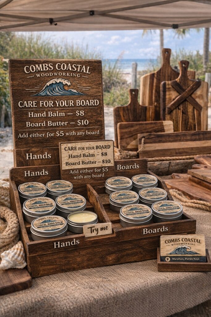 Combs Coastal care for your cutting boards and hands. 